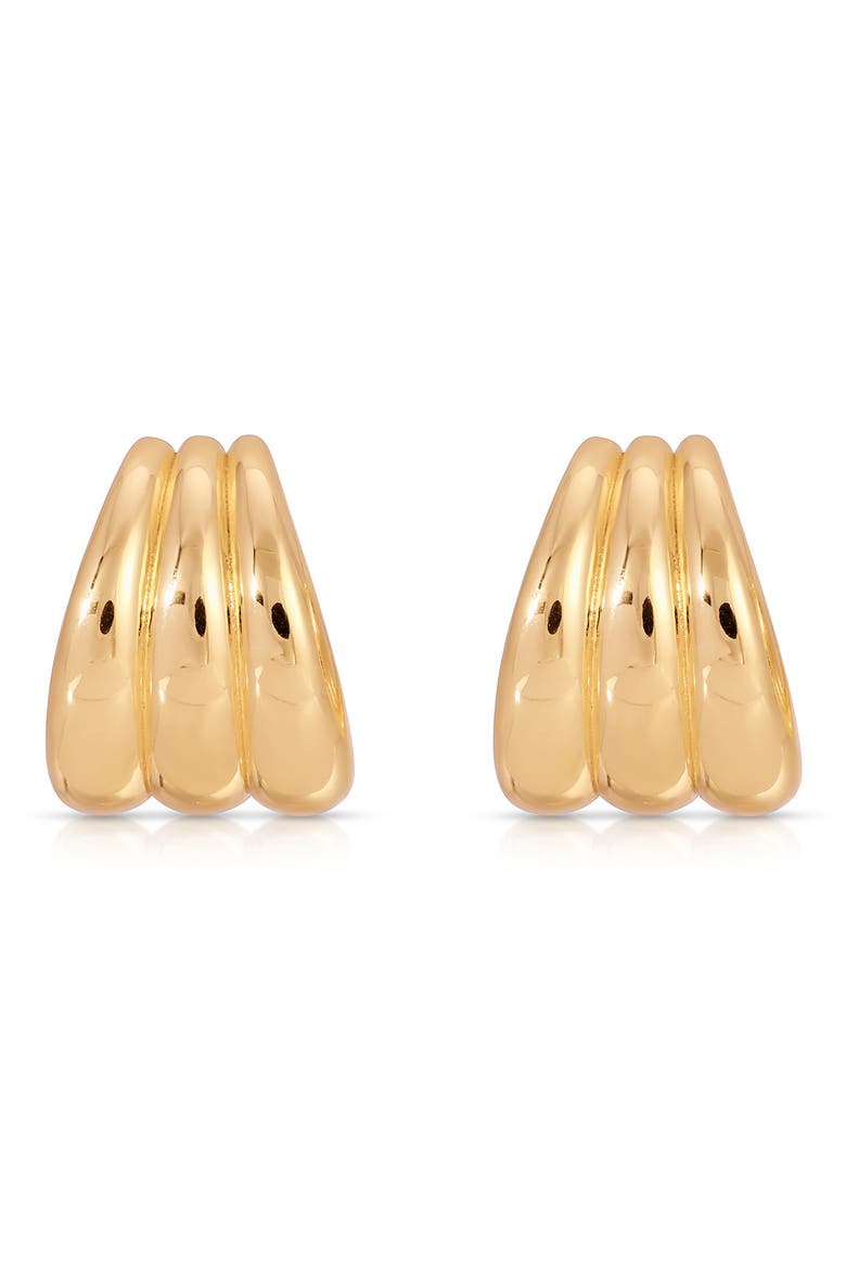 Rooted Vines Medium Hoop Earrings, Main, color, GOLD