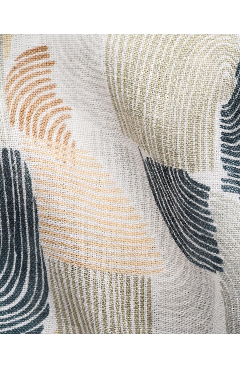 Eton Regular Fit Geometric Linen Dress Shirt, Alternate, color, Medium Green