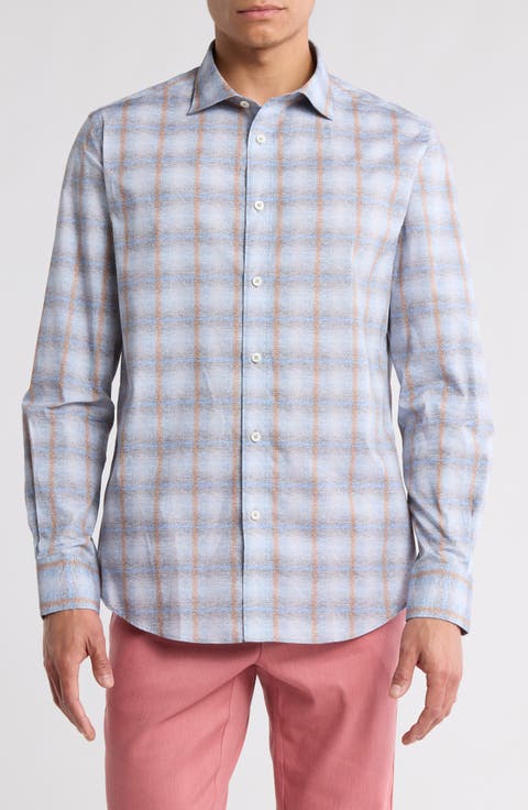 Axel Plaid Long Sleeve Button-Up Shirt