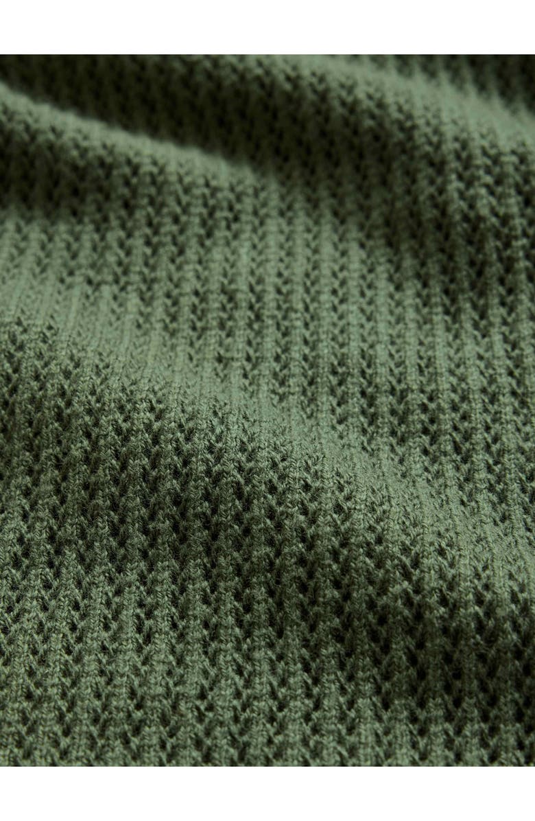 John Varvatos Montclair Mesh Stitch Organic Cotton Blend Sweater, Alternate, color, Light Olive