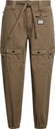 Dolce&Gabbana Cavallo Cotton Gabardine Cargo Jogger Pants