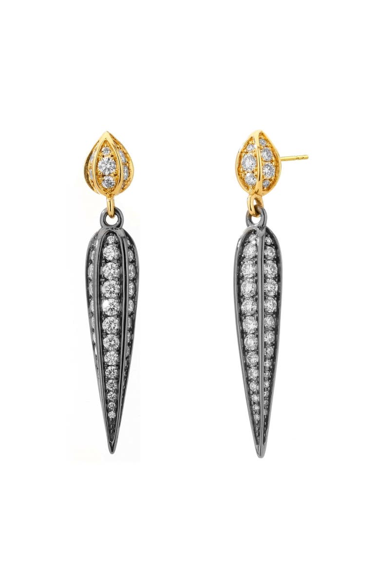 Leaf Earrings, Main, color, Mixed Metal