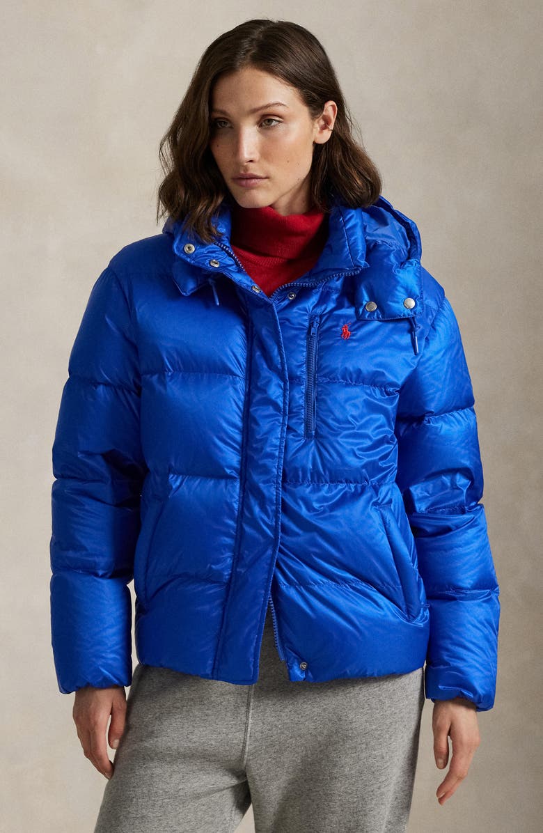 Polo Ralph Lauren Water Repellent 750 Fill Power Down Coat, Alternate, color, New Iris Blue