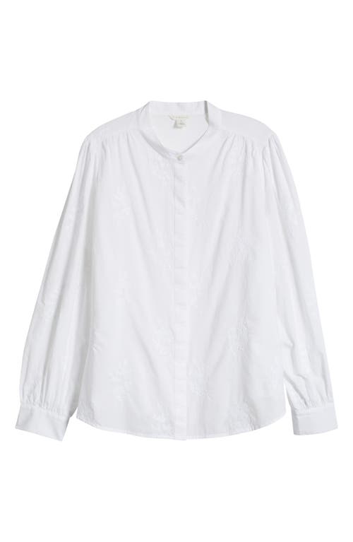 CASLON CASLON® EMBROIDERED COTTON BUTTON-UP SHIRT
