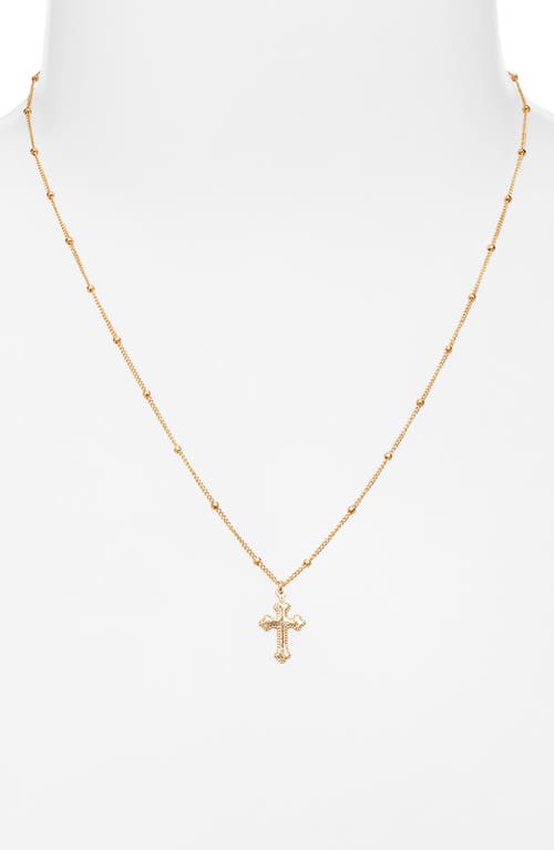 Set & Stones Archie Cross Pendant Necklace In Gold