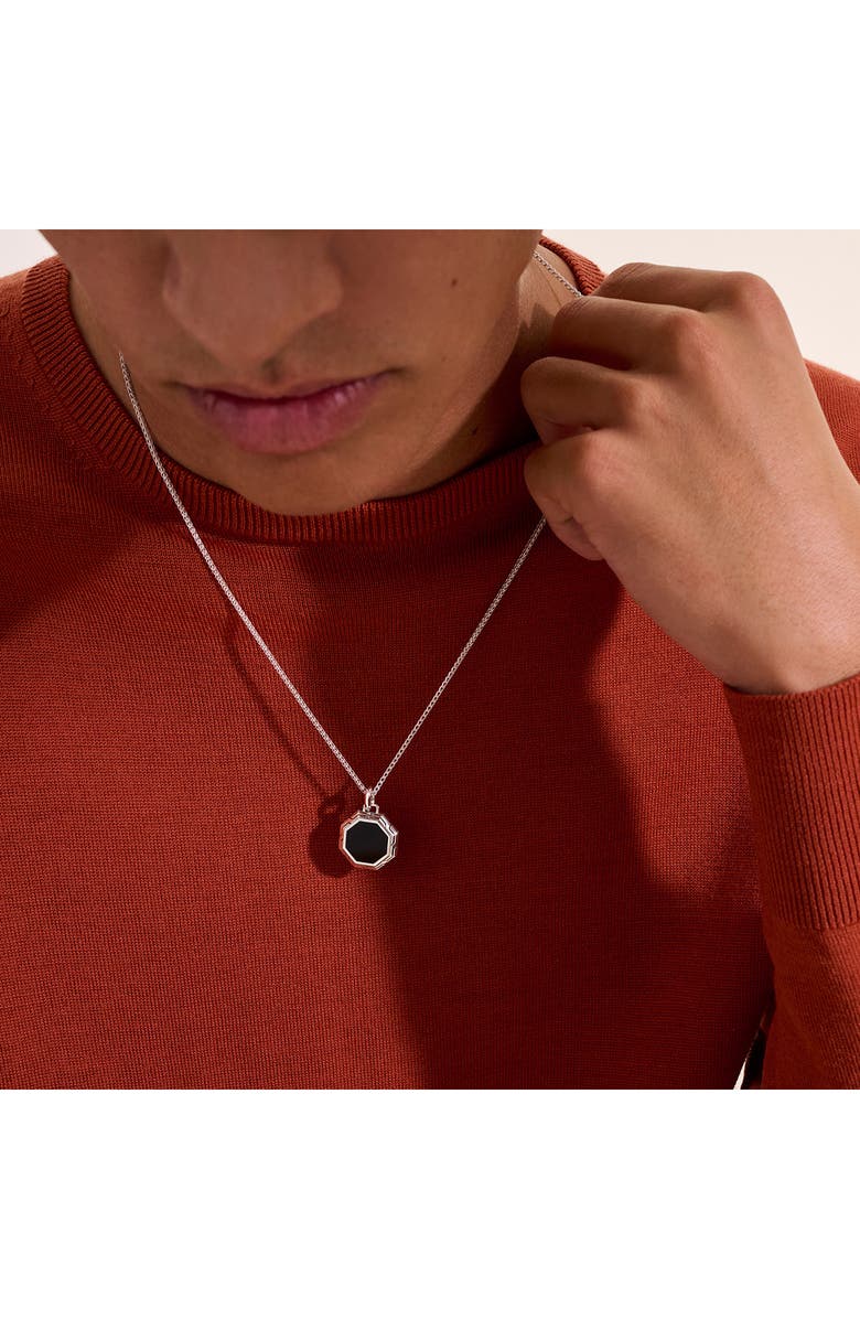 John Hardy Octagon Tag Necklace, Sterling Silver, Alternate, color, 