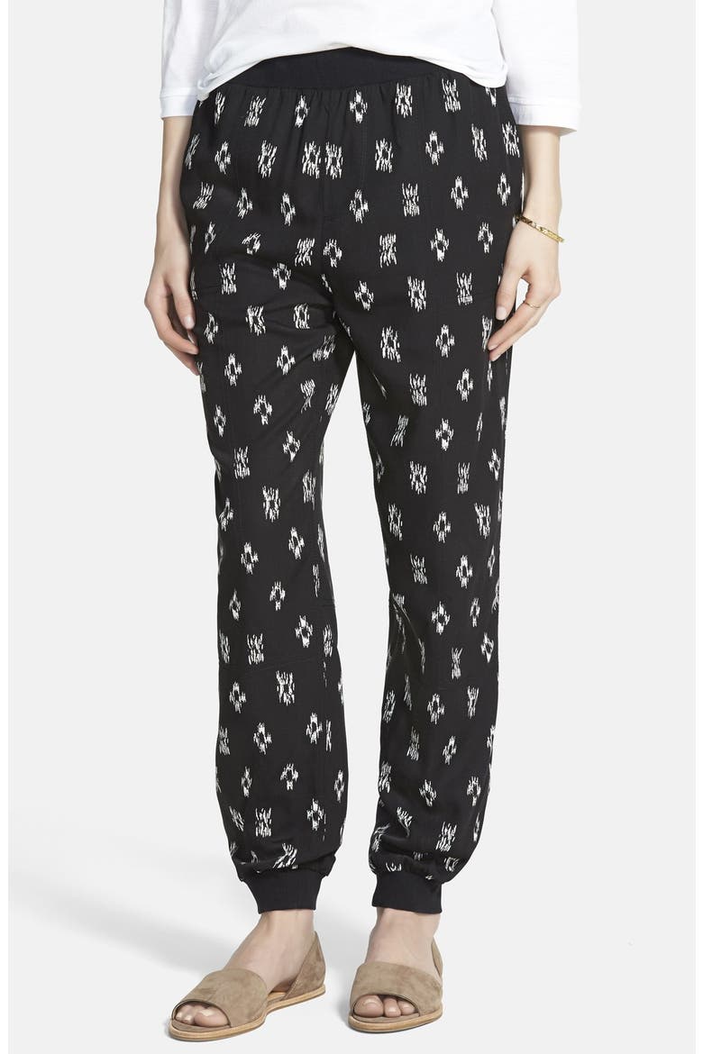 Ikat Print Track Pants, Main, color, CLASSIC BLACK