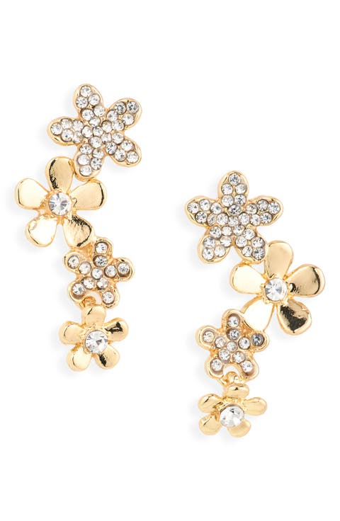 Flower Cubic Zirconia Earrings