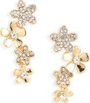 Cara Flower Cubic Zirconia Earrings