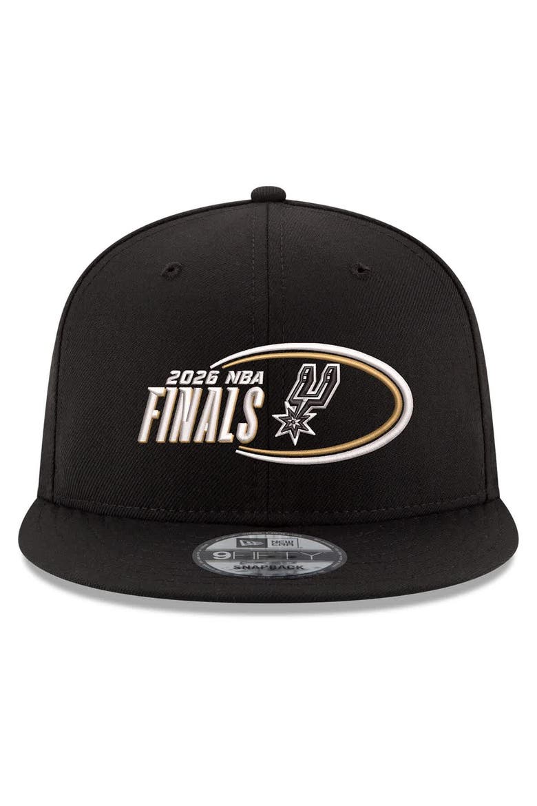 Men's New Era Black San Antonio Spurs 2026 NBA Finals 9FIFTY Snapback Hat, Alternate, color, Black