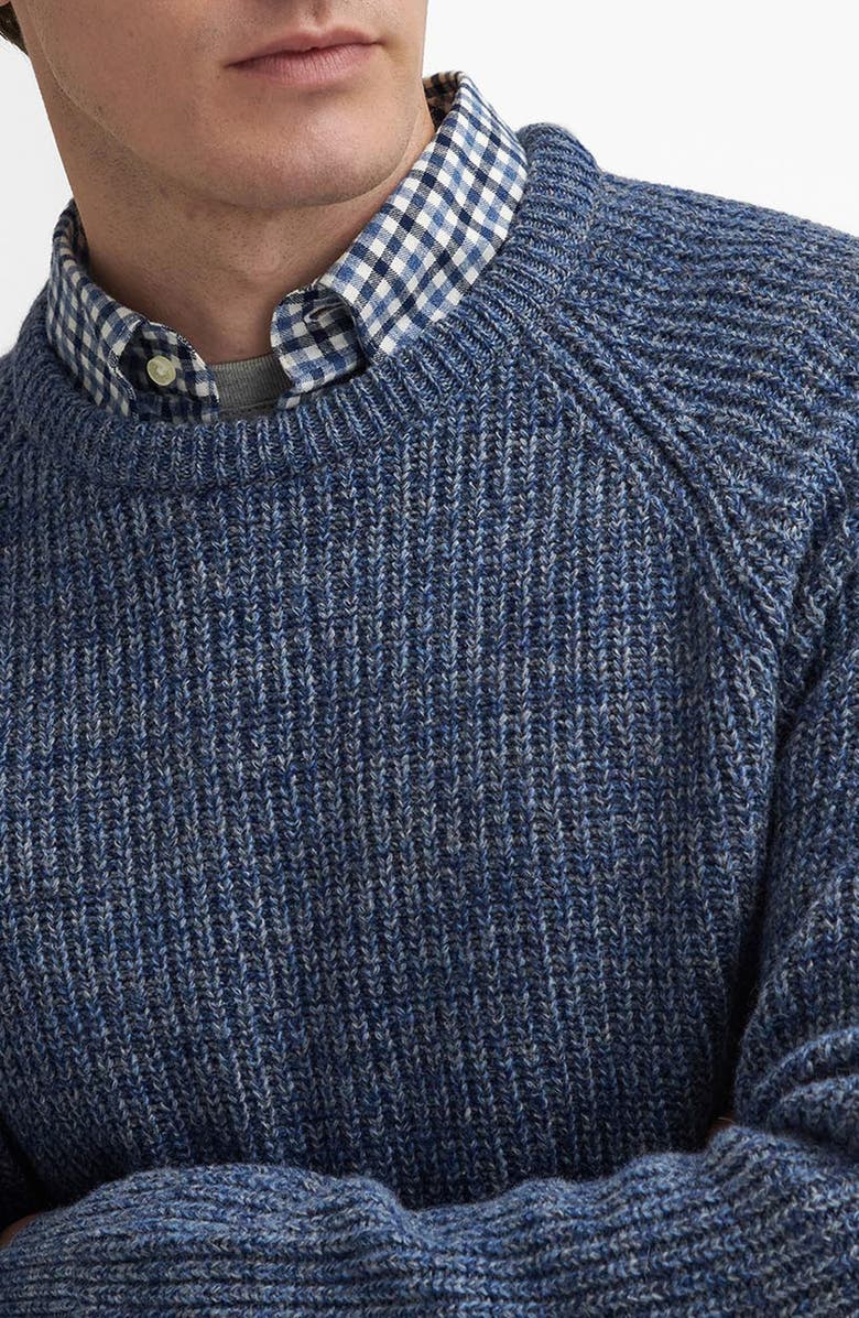 Barbour Horseford Wool Sweater, Alternate, color, River Blue
