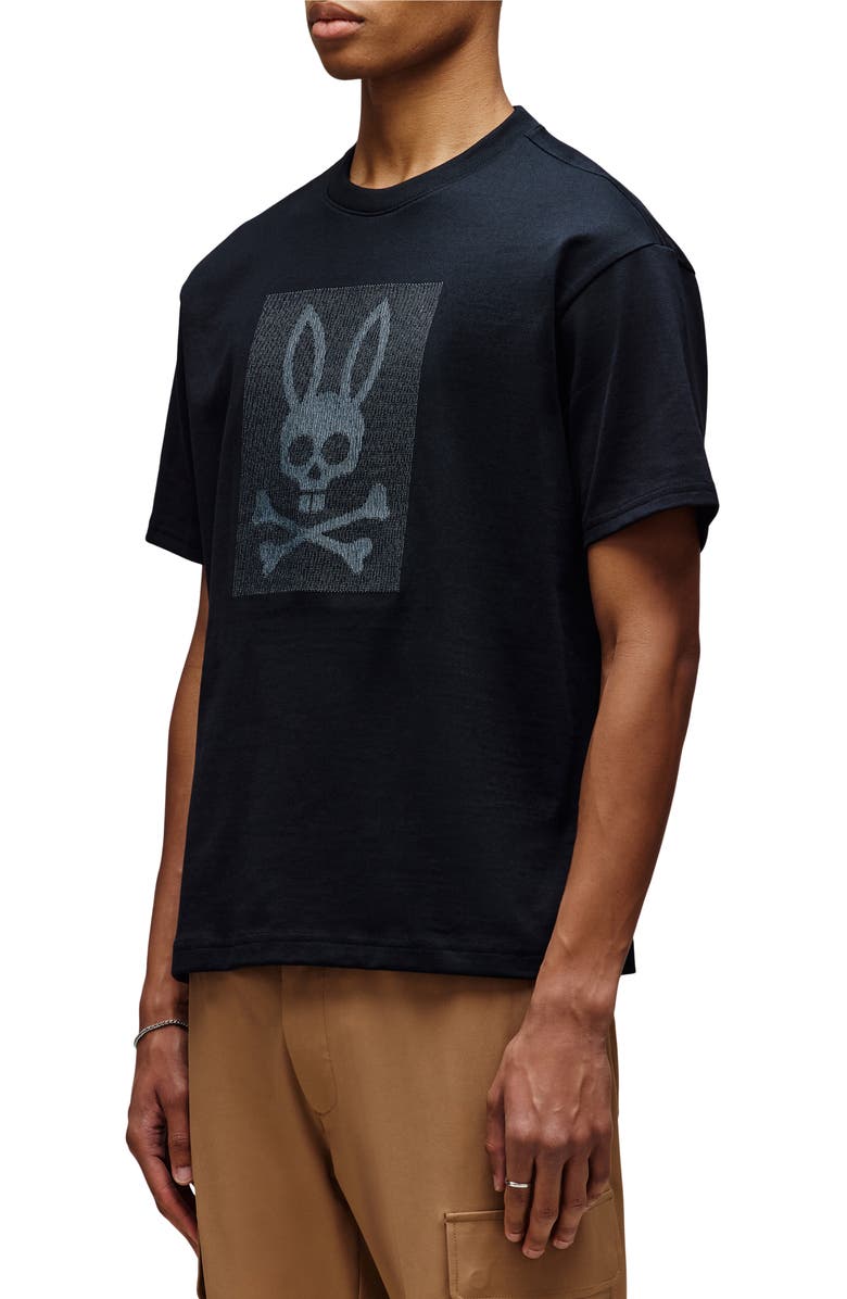 Psycho Bunny Reece Relaxed Fit Pima Cotton Graphic T-Shirt, Alternate, color, Black