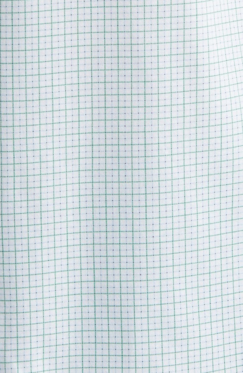 Stone Rose Microcheck Performance Knit Button-Up Shirt, Alternate, color, 