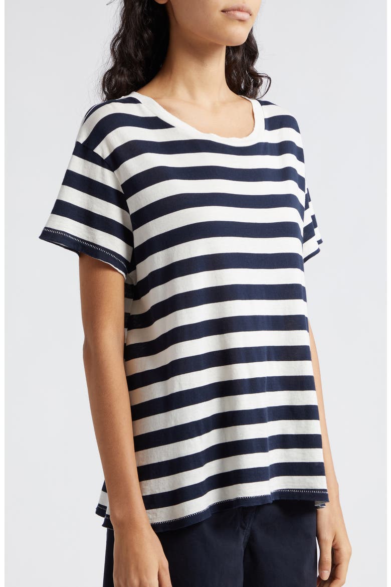 Brady Stripe Cotton T-Shirt, Alternate, color, DARK NAVY STRIPE