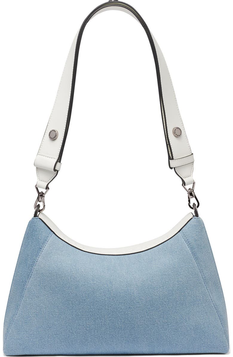 KARL LAGERFELD PARIS Nikole Mini Denim Crossbody, Alternate, color, Light Denim