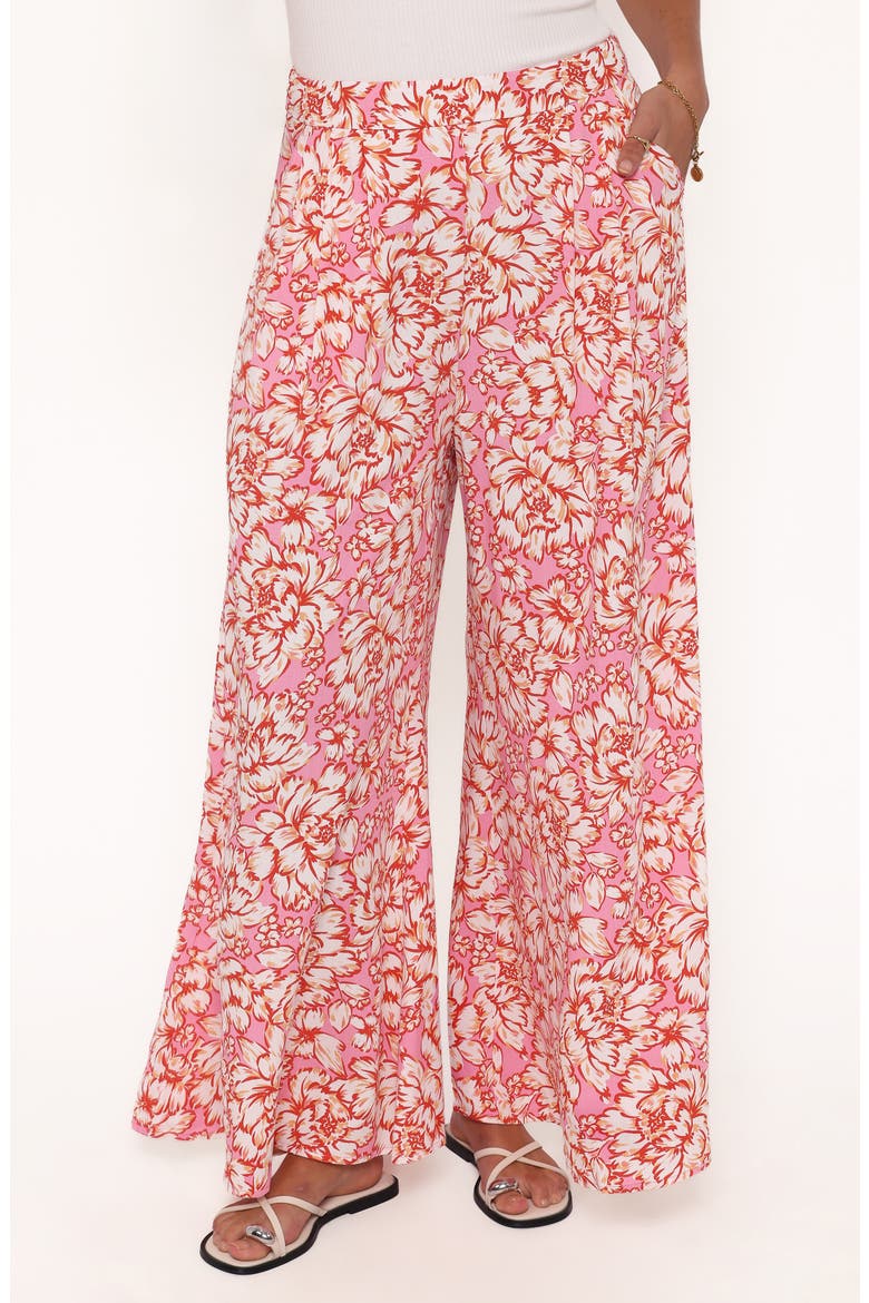 Lessie Floral Print Wide Leg Pants, Alternate, color, PINK FLORAL
