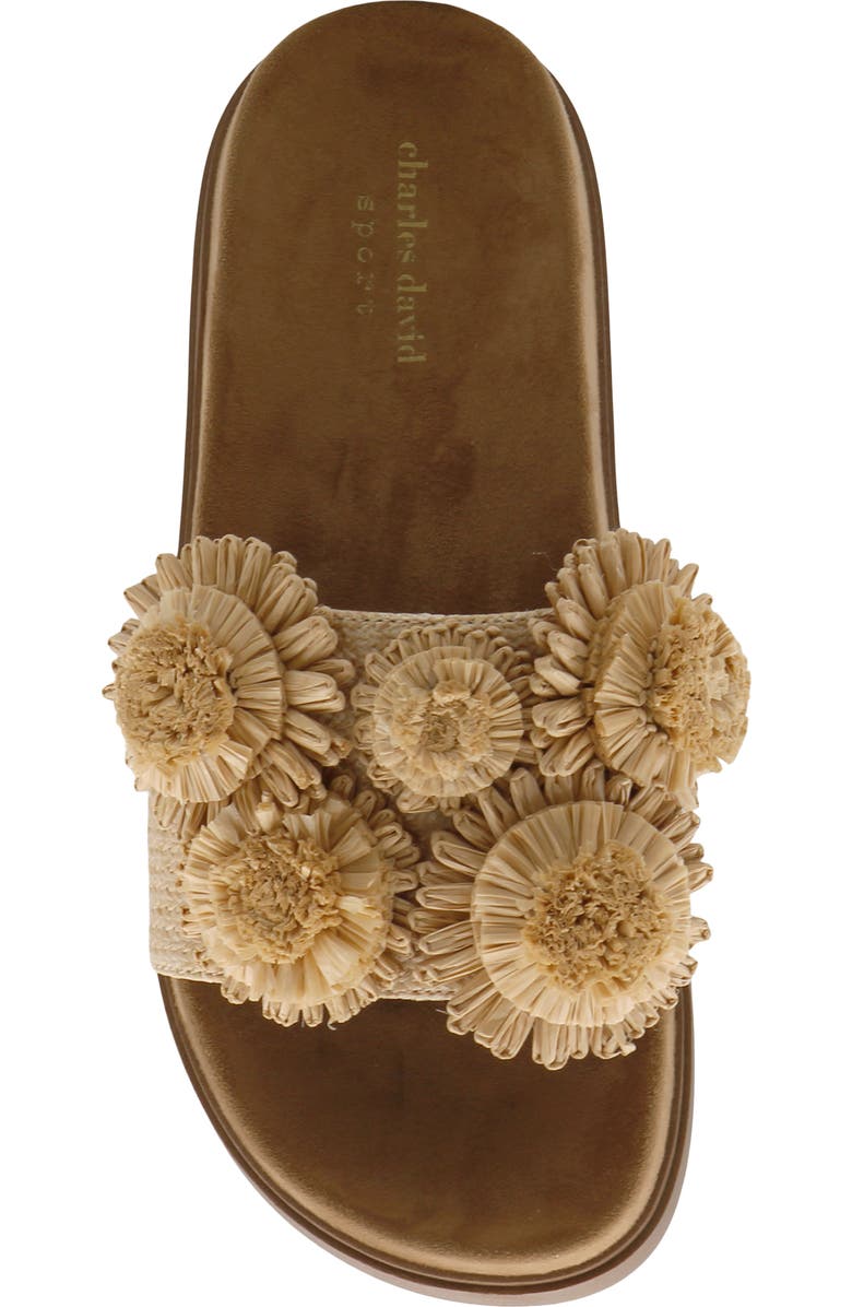 Charles David Palms Platform Slide Sandal, Alternate, color, Natural