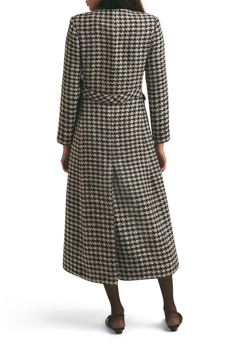 The Posh Houndstooth Check Coat, Alternate, color, BLACK/ WHITE HOUNDS
