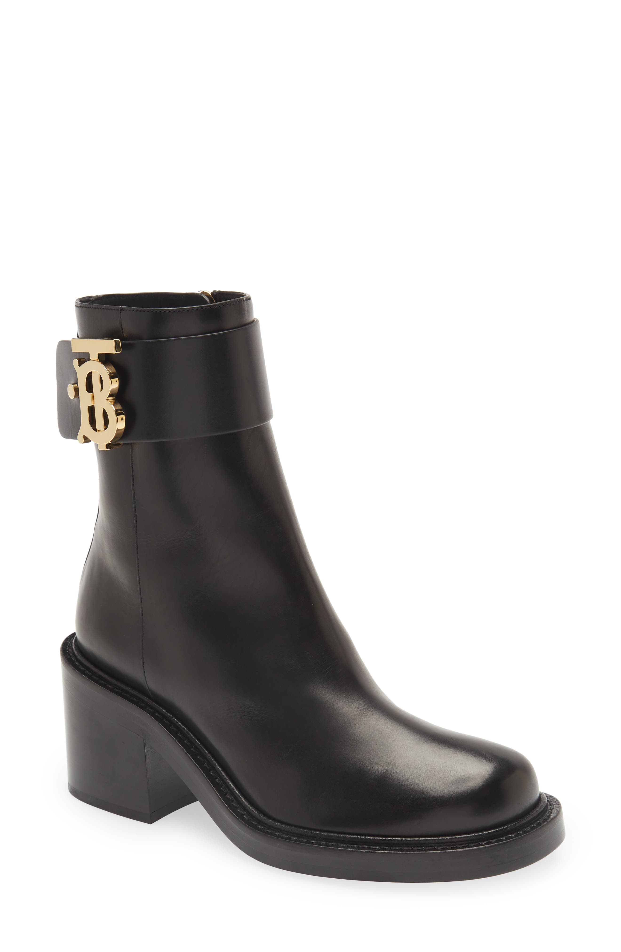 Burberry Westella Bootie, Main, color, Black