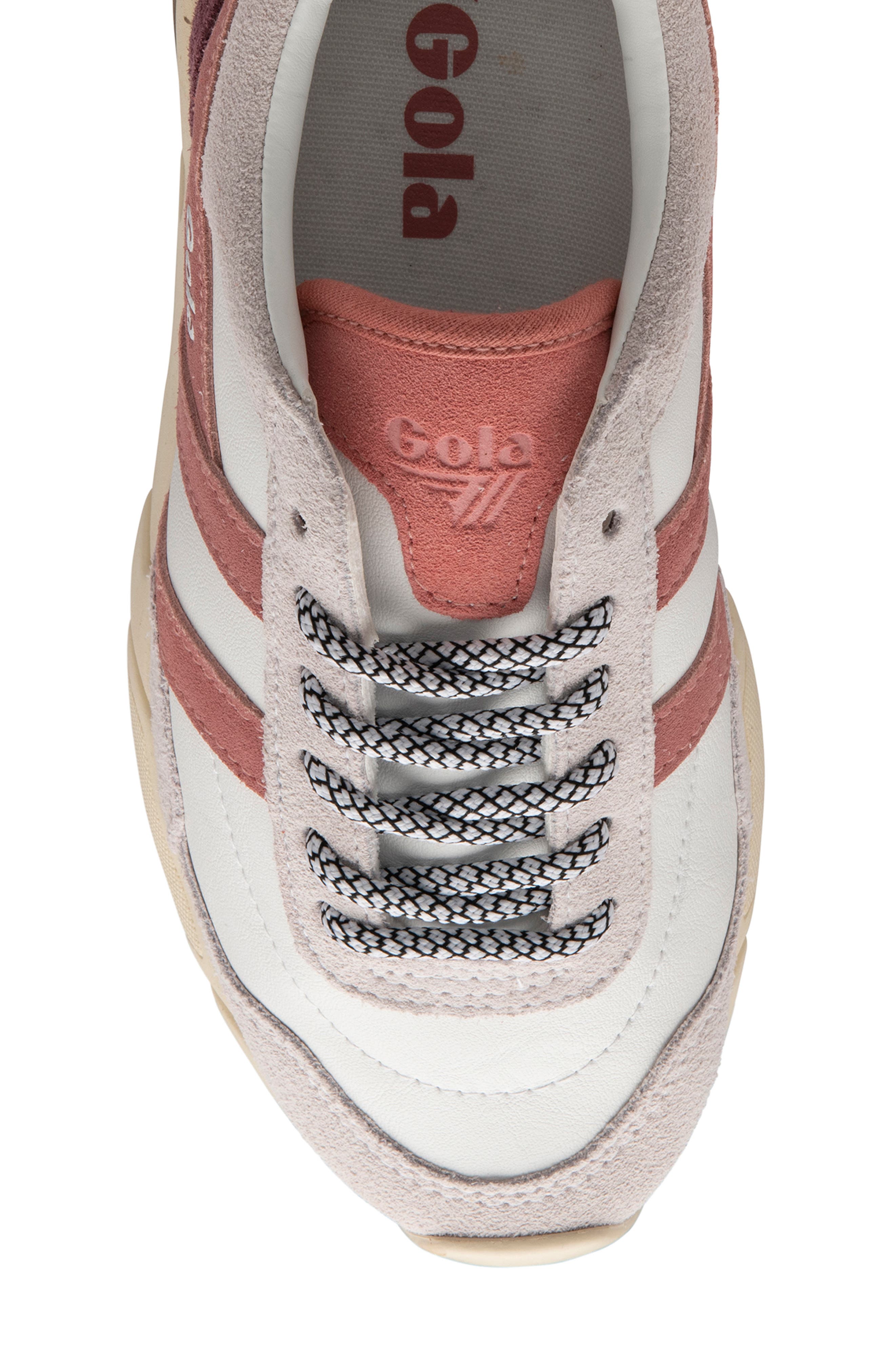 Gola Eclipse Pure Low Top Sneaker, Alternate, color, White/ Dusty Rose/ Coral Pink