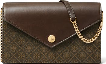 長財布 Tory Burch T-Monogram Coated Canvas Wallet T Monogram Coated Canvas Envelope Crossbody: Women's