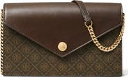 Tory Burch T Monogram Coated Canvas Envelope Crossbody