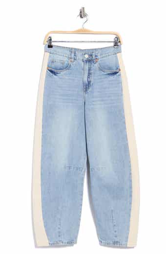 The Bowery Colorblock Barrel Leg Jeans