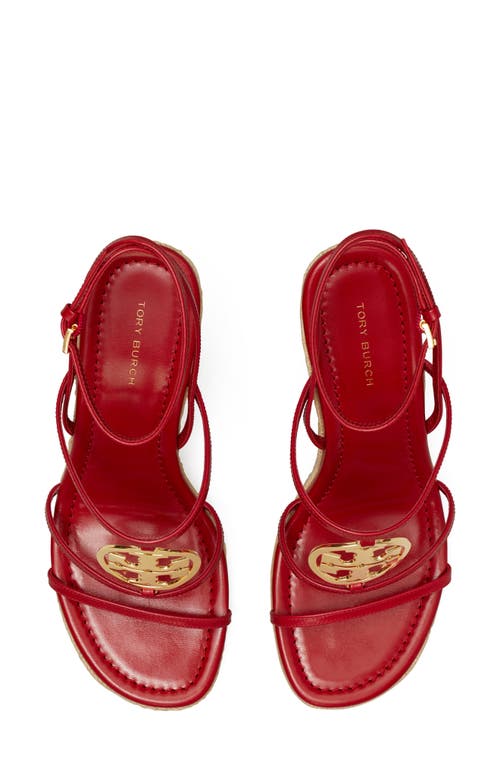 Tory Burch Capri Miller Espadrille Wedge In Red