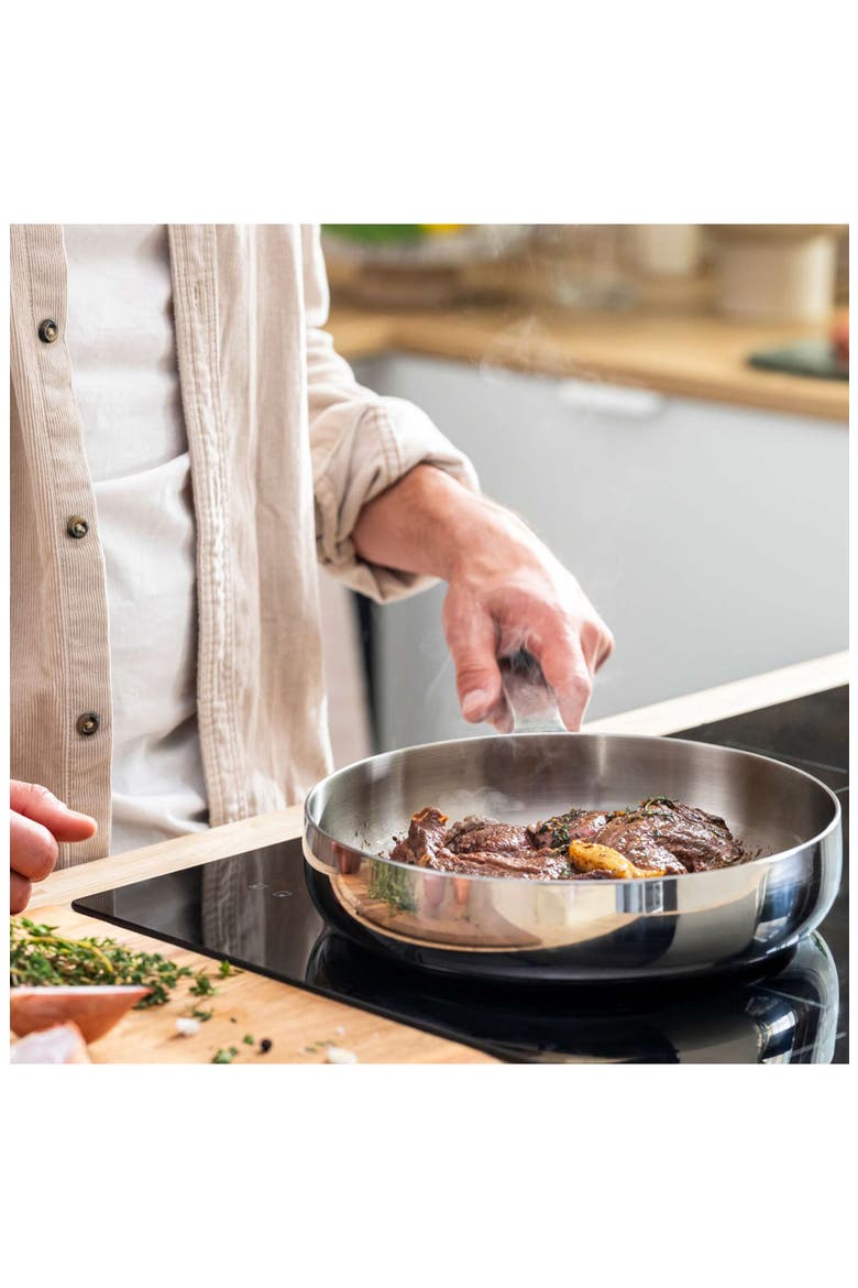 Belly Tri-Ply Stainless Steel Skillet, Alternate, color, STELLAR
