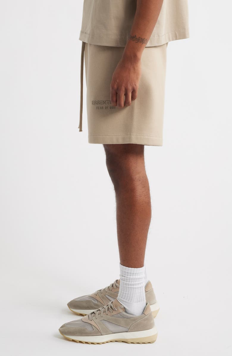 Fear of God Essentials Fleece Soccer Shorts, Alternate, color, Timber