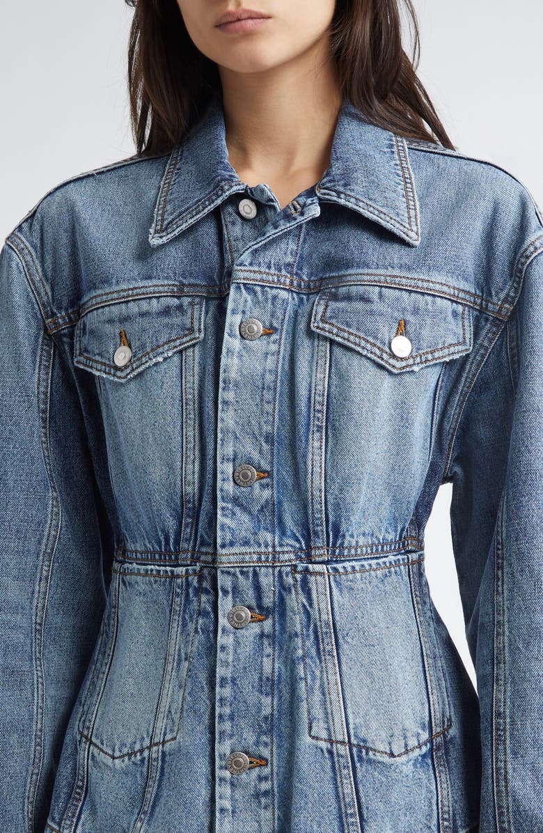 Stella McCartney Mixed Wash Denim Fitted Jacket, Alternate, color, 