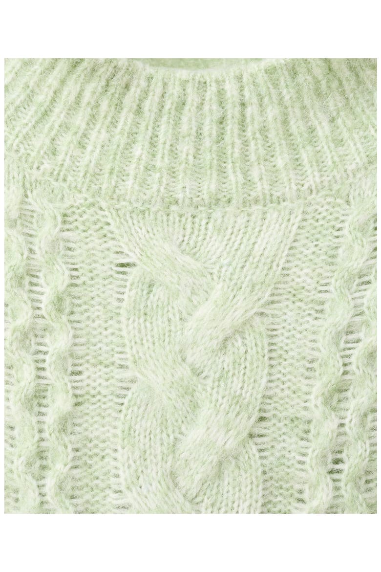 Perkins Cable Stitch Sweater, Alternate, color, AQUA GREEN