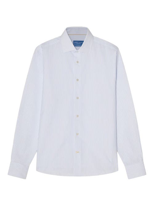 Robert Talbott Reynolds Dobby Stripe Contemporary Fit Shirt In White