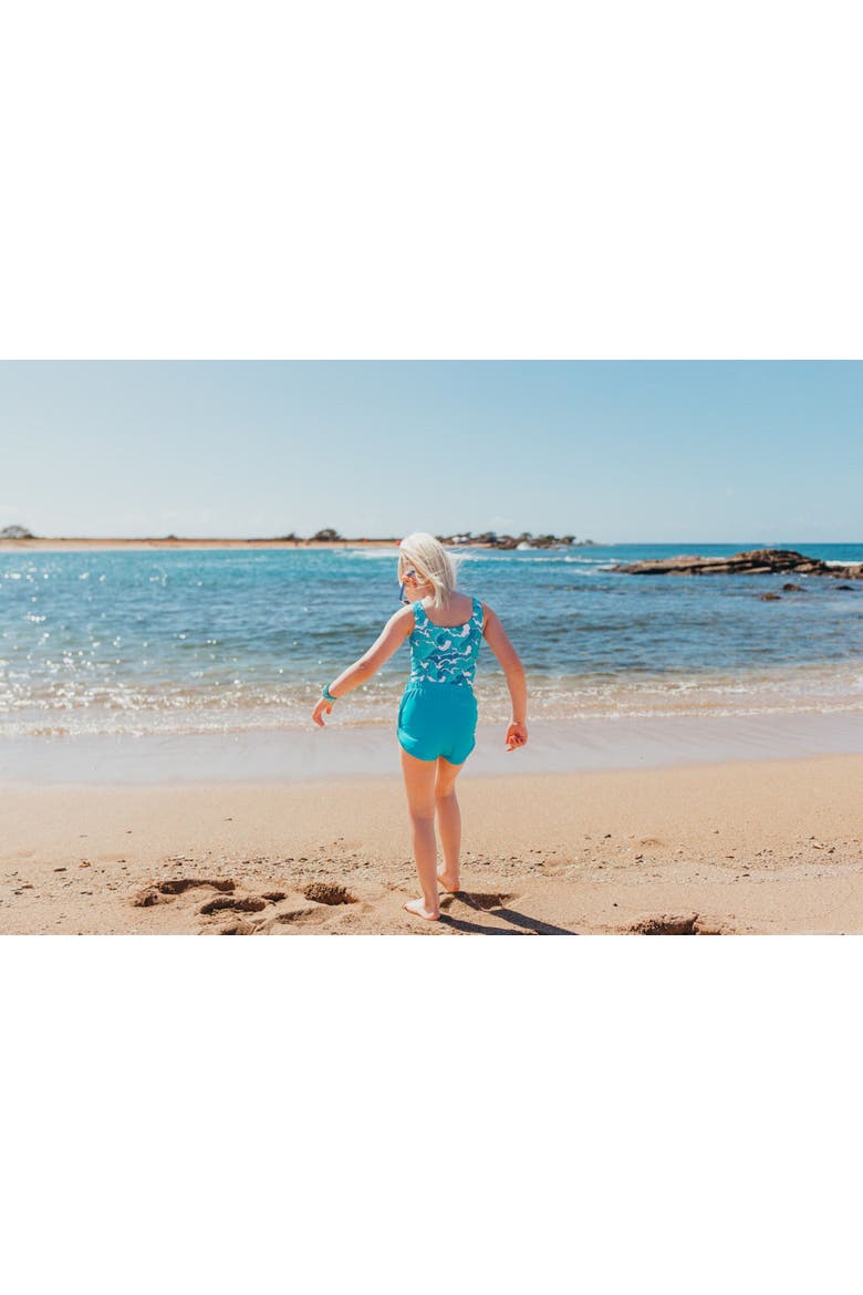 Girls Soft Stretch UPF 50+ Swim Short, Alternate, color, Black