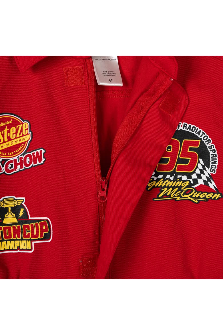 Cars Lightning McQueen Racing Cosplay One Piece Coverall, Alternate, color, Lightning McQueen Red