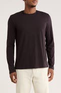 Vince Stripe Crewneck Long Sleeve Knit T-Shirt