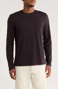 Vince Stripe Crewneck Long Sleeve Knit T-Shirt