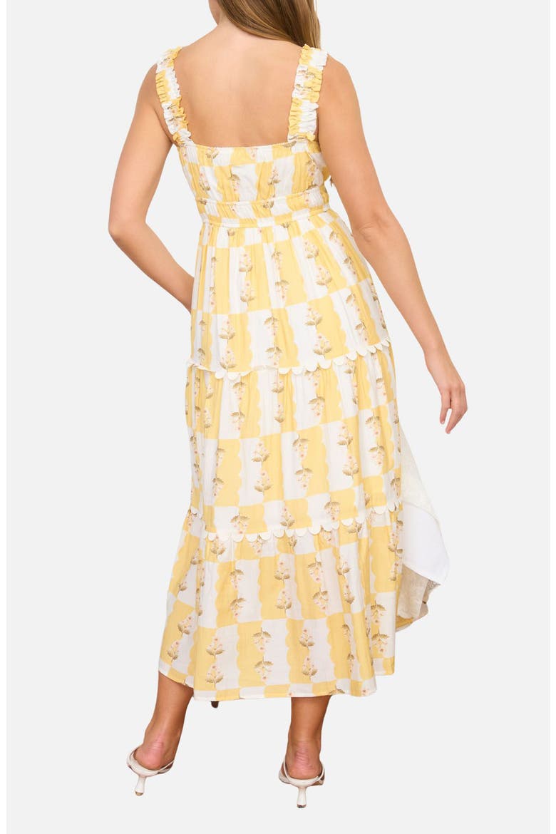 Tiered Midi Dress, Alternate, color, YELLOW MULTI