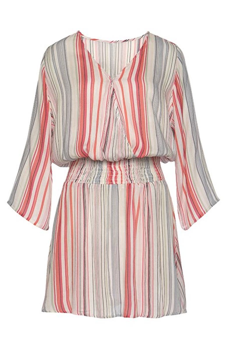 LASCANA Striped V-Neck Cover-Up Dress, Alternate, color, 