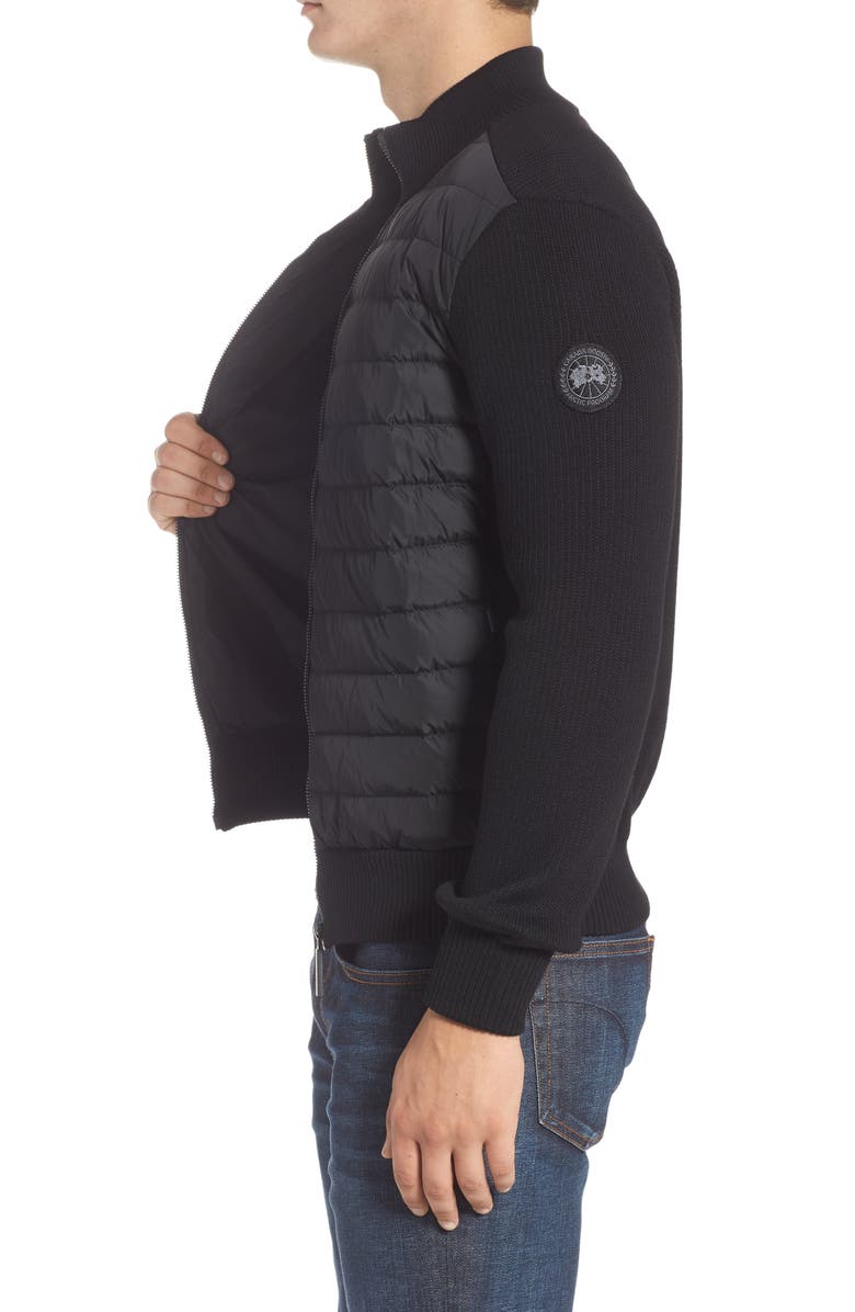 Canada Goose Hybridge Slim Fit Down Front Knit Jacket, Alternate, color,