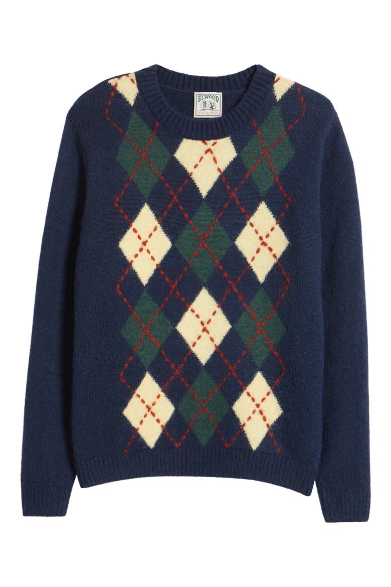 Argyle Sweater, Alternate, color, NAVY
