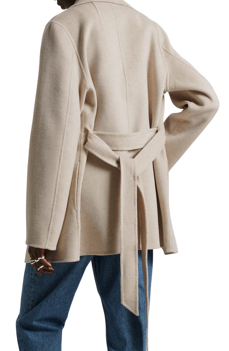 & Other Stories Belted Wool Blend Coat, Alternate, color, Mole