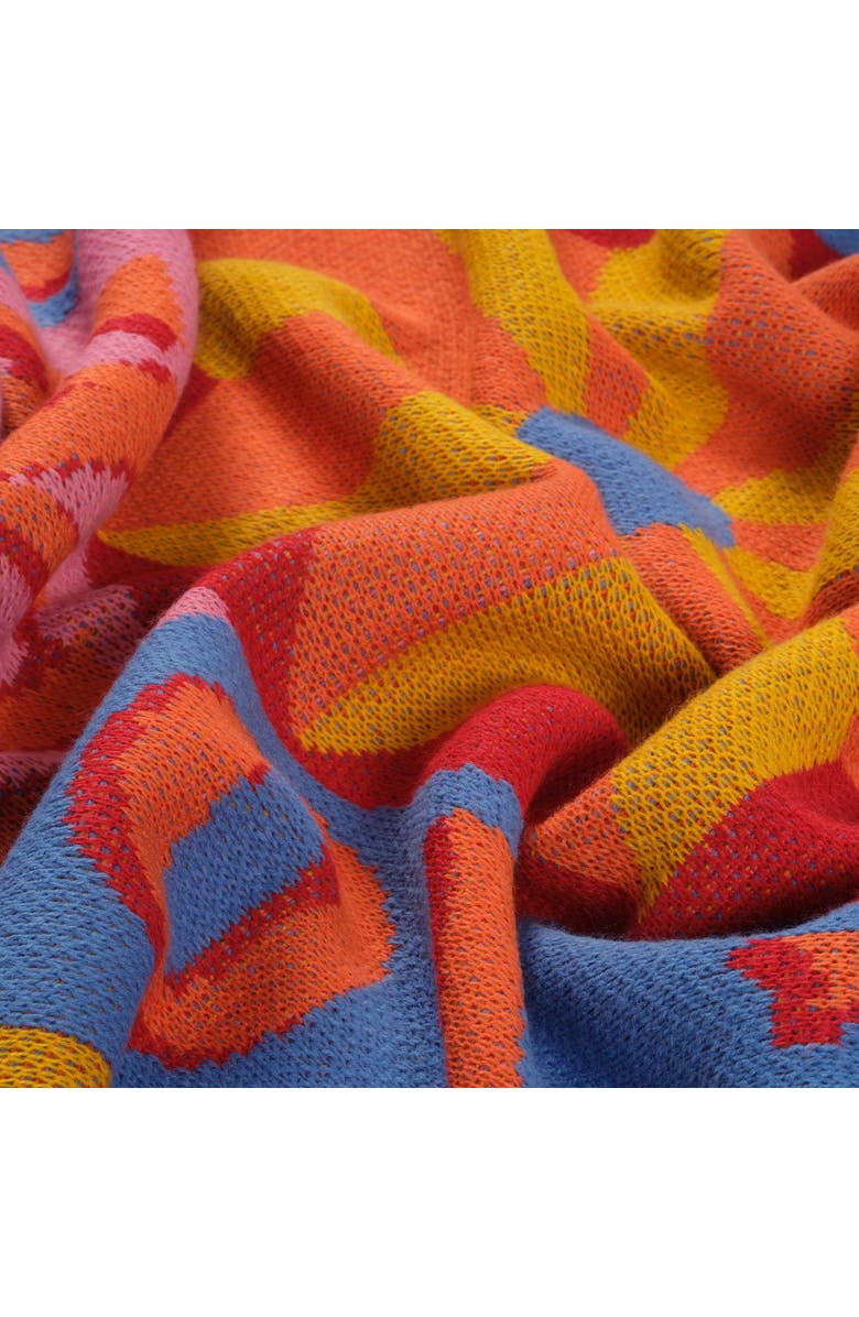 Zsa Zsa Zsu Moda Jacquard Knitted 100% Acrylic Throw 51X67 In Cheerland, Alternate, color, Pink