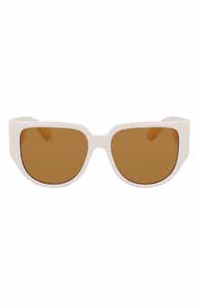 FERRAGAMO Gancini Tea Cup 58mm Oval Sunglasses