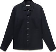 MANGO Lightweight Linen Overshirt