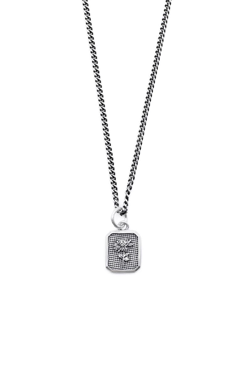 Serge DeNimes Silver Chrysanth Necklace, Main, color,