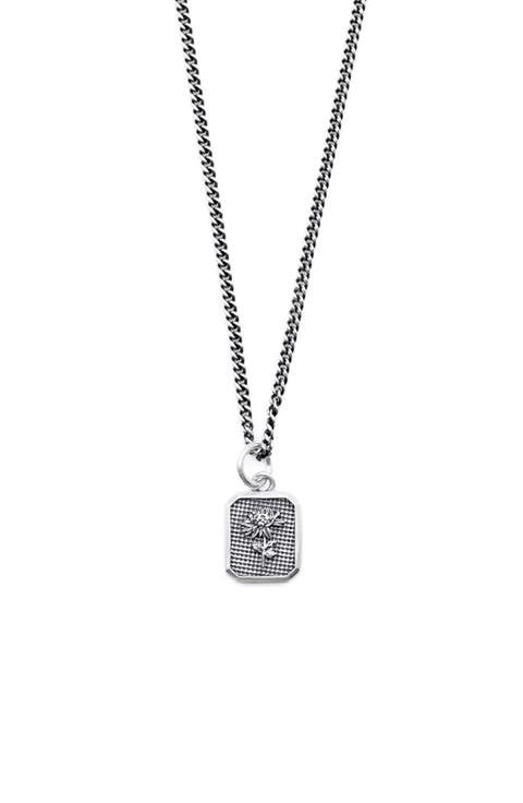 Silver Chrysanth Necklace
