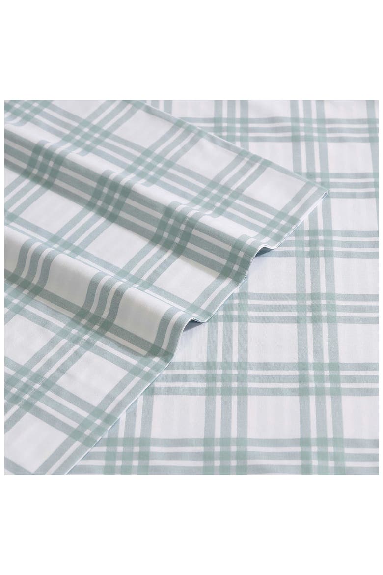 Basic Plaid Sheet Set, Alternate, color, WHITE/ PALE GREEN
