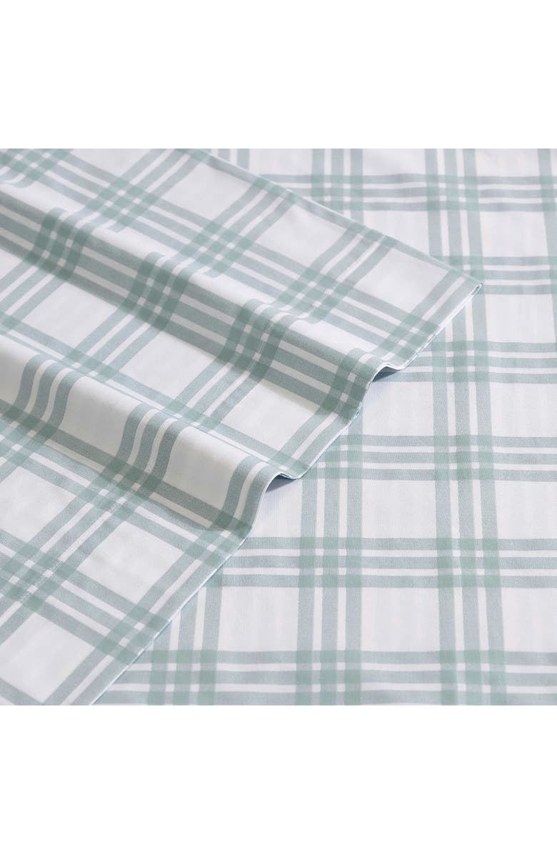 Eddie Bauer Basic Plaid Sheet Set, Alternate, color, White/ Pale Green