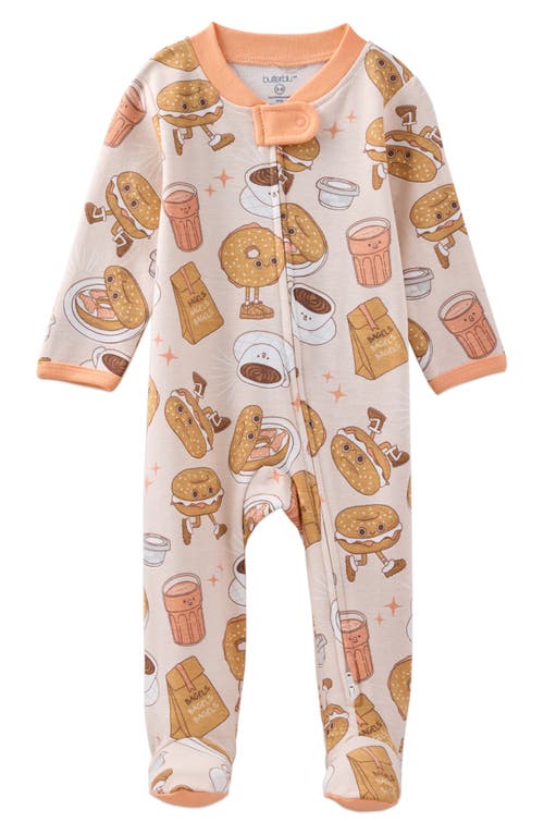 Butterblu Scout Fitted One-piece Organic Cotton Footie Pajamas In Multi